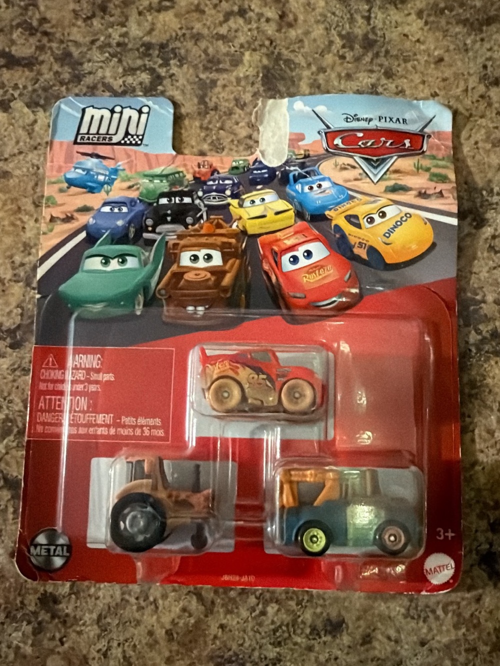 Disney Pixar Cars Mini Racers 3-Pack - Red, Brown, Green